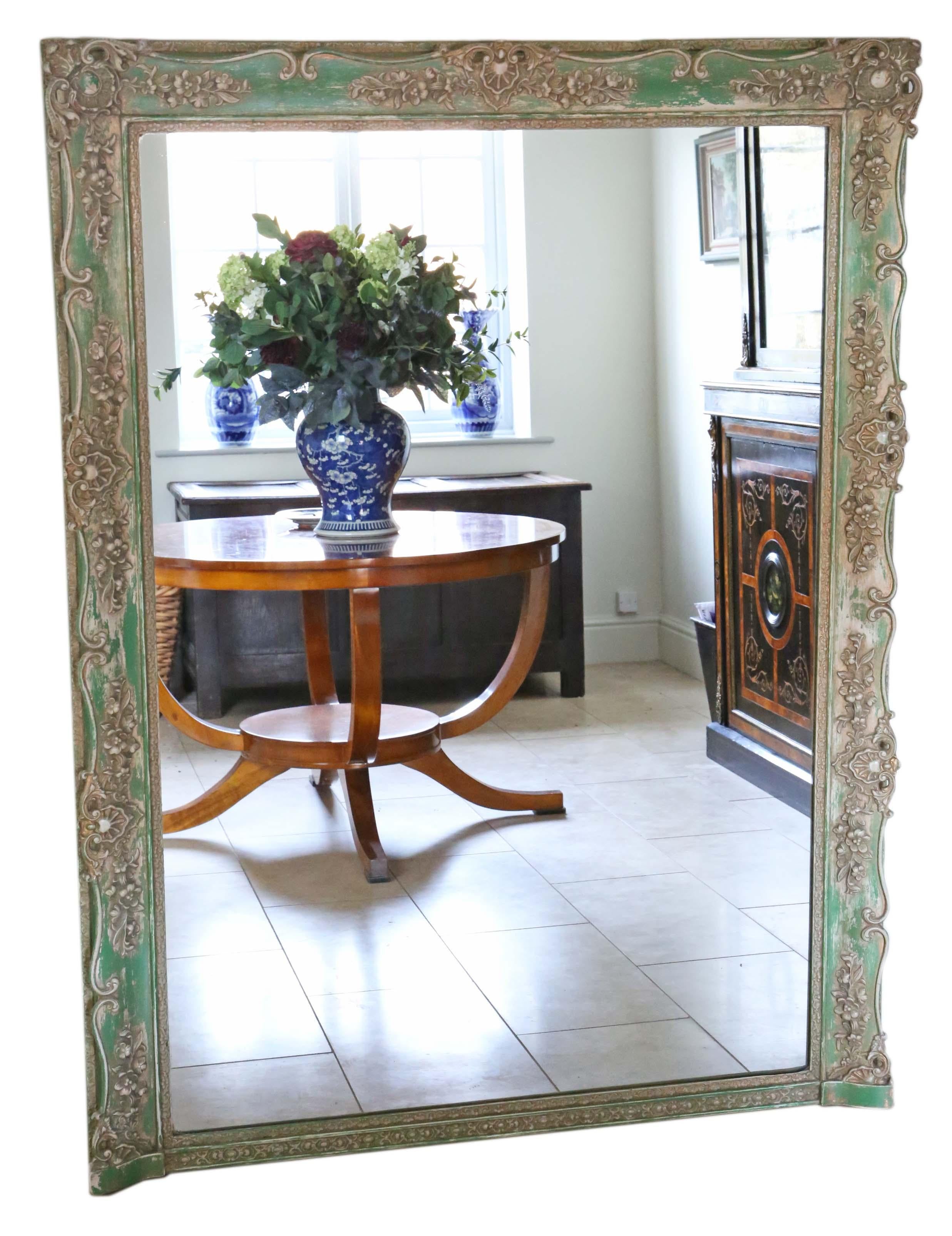 Antique Floral Full Height Wall Floor Mirror 19th Century 6