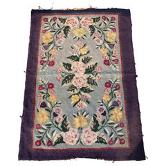 Antique Floral Hooked Rug