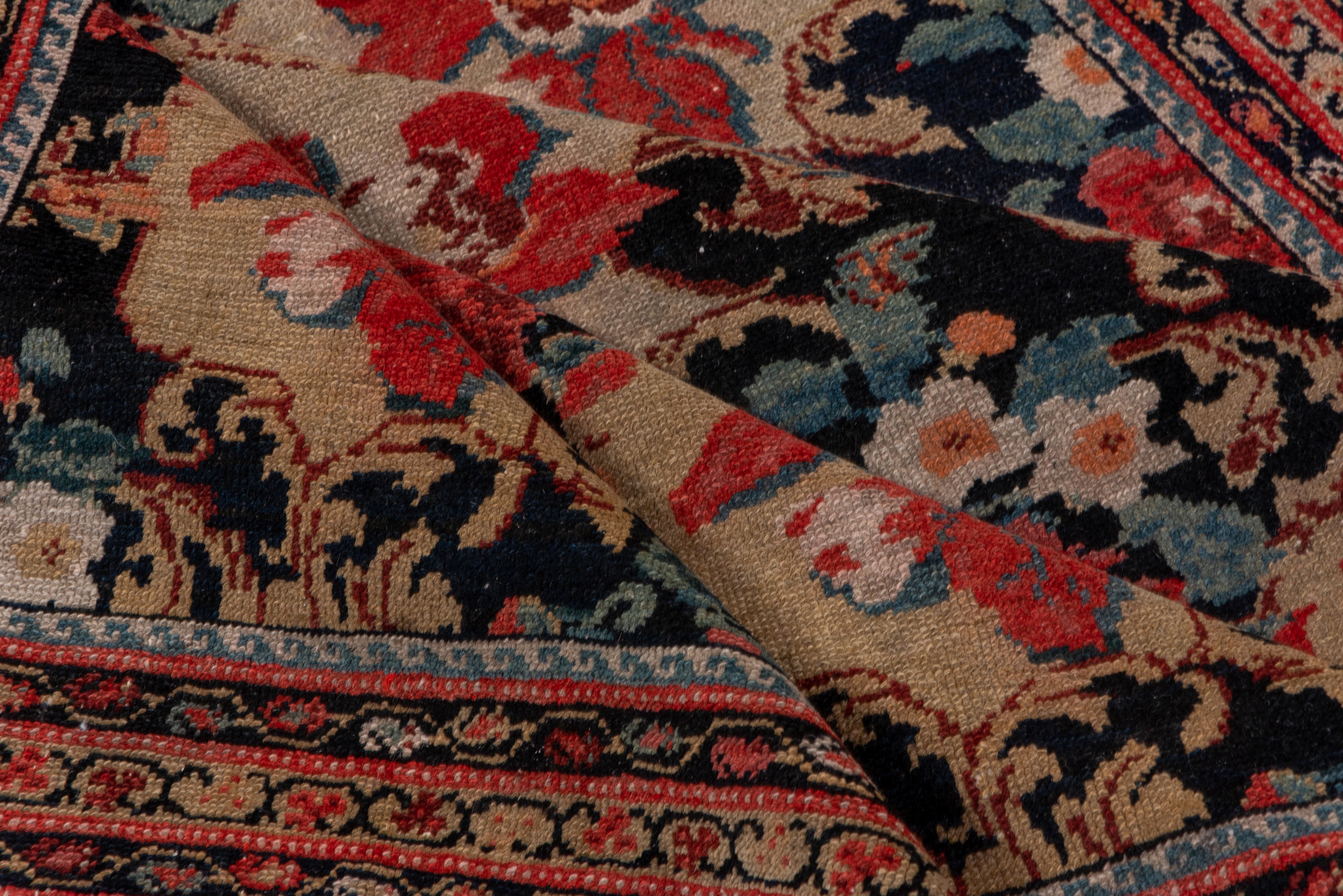 Early 20th Century Antique Floral Persian Malayer Scatter Rug For Sale