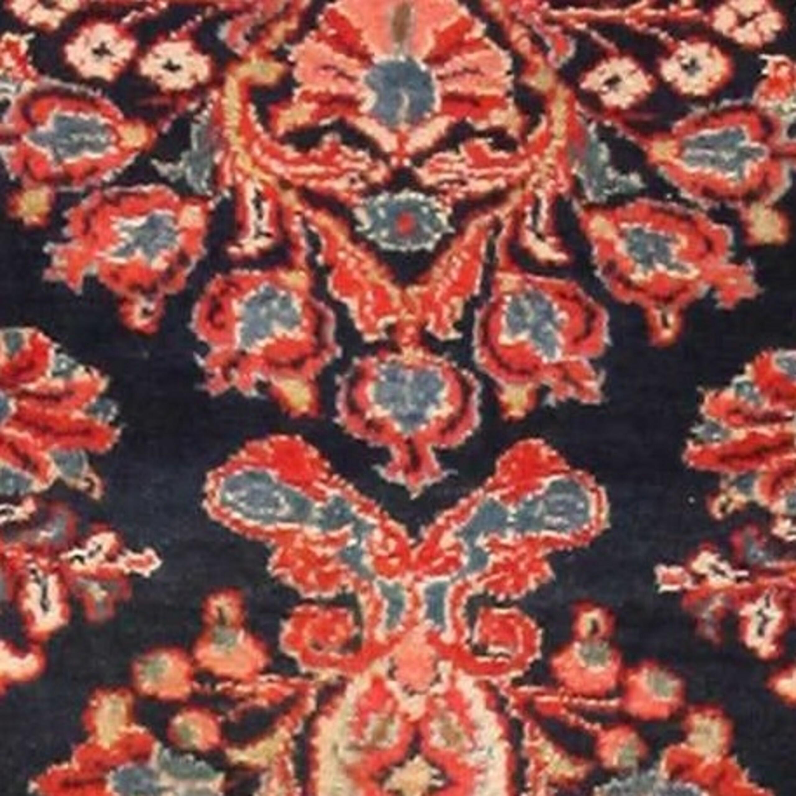 Hand-Knotted Antique Persian Sarouk Hallway Runner. 3 ft x 11 ft 2 in  For Sale