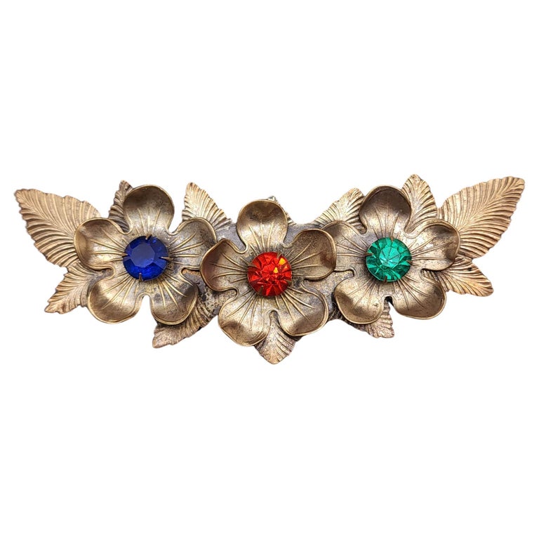 Épingle Ancienne En Métal Argenté Du Début Des Années 1900 - Accessoire Vintage