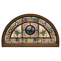 Used Floral Stained Glass Fanlight
