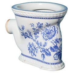 Retro Floral Transfer Print Waterfall Toilet with P Trap