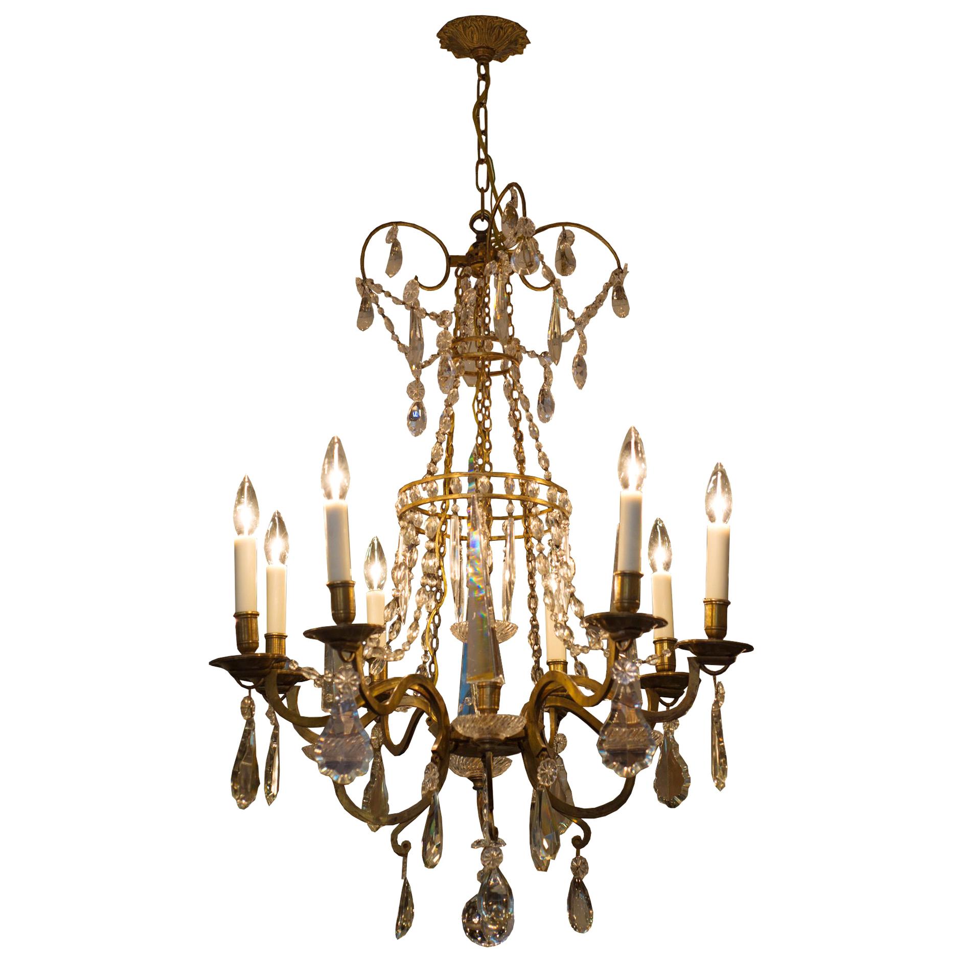 Antique Florentine Crystal Chandelier For Sale at 1stDibs