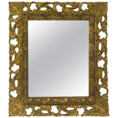 Antique Florentine Giltwood and Gesso Mirror
