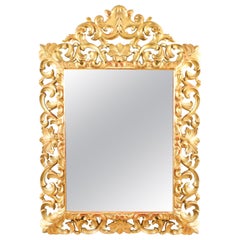 Antique Florentine Giltwood Mirror 19th Century 137x94cm