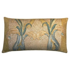 Antique Florentine Tapestry Pillow From 18th Century