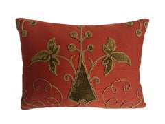 Antique Florentine Velvet Heraldic Decorative Pillow, 18th Century