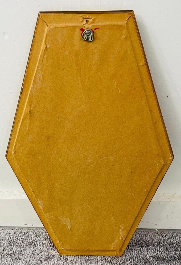Antike Florentine Viktorianische Runde Dame Porträt Wandkunst auf Samt, Wandtafel 3