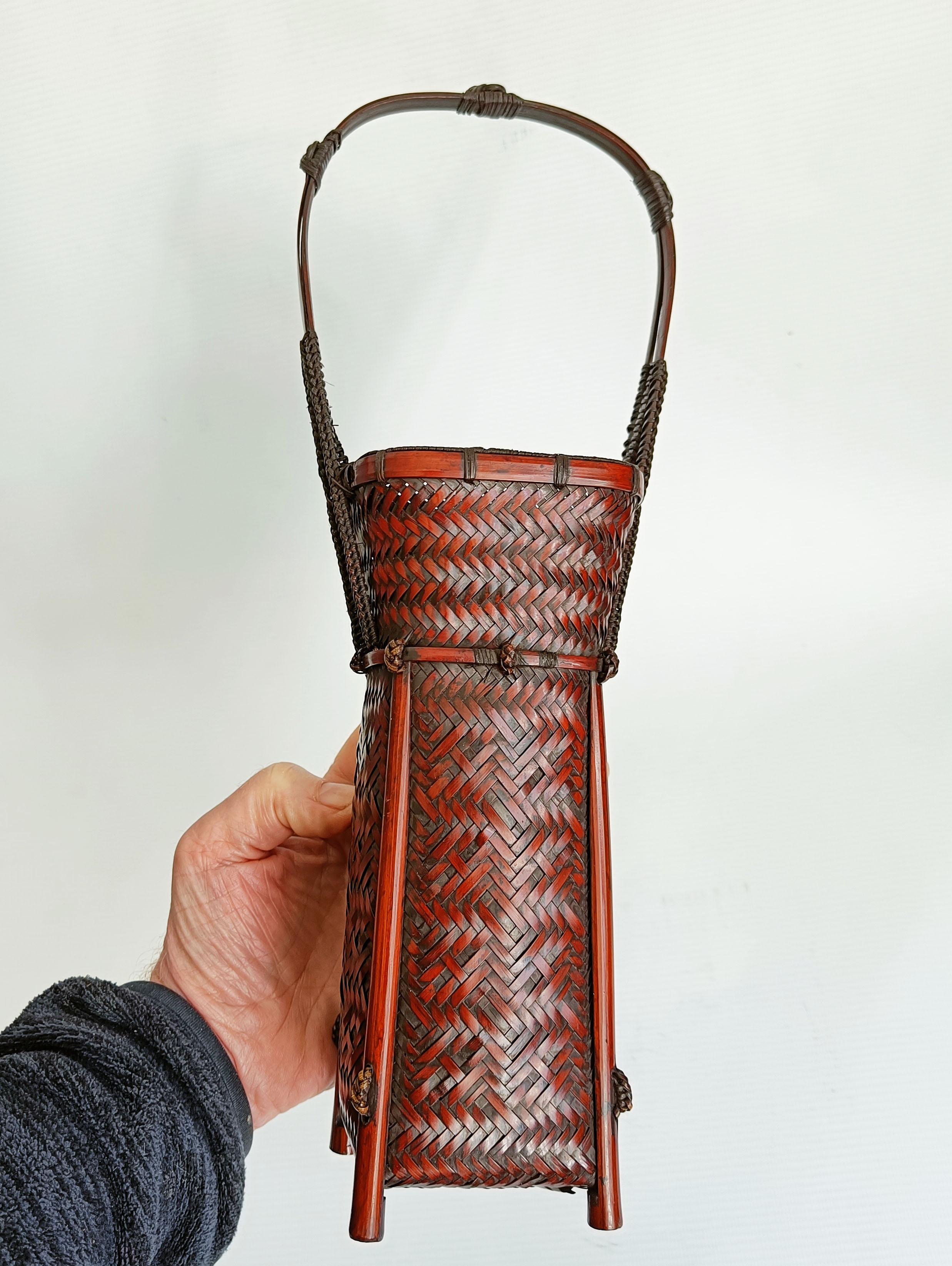 Antique Flower basket Decorative Arts Interior design Asian Laos  中国古董 In Good Condition For Sale In London, GB