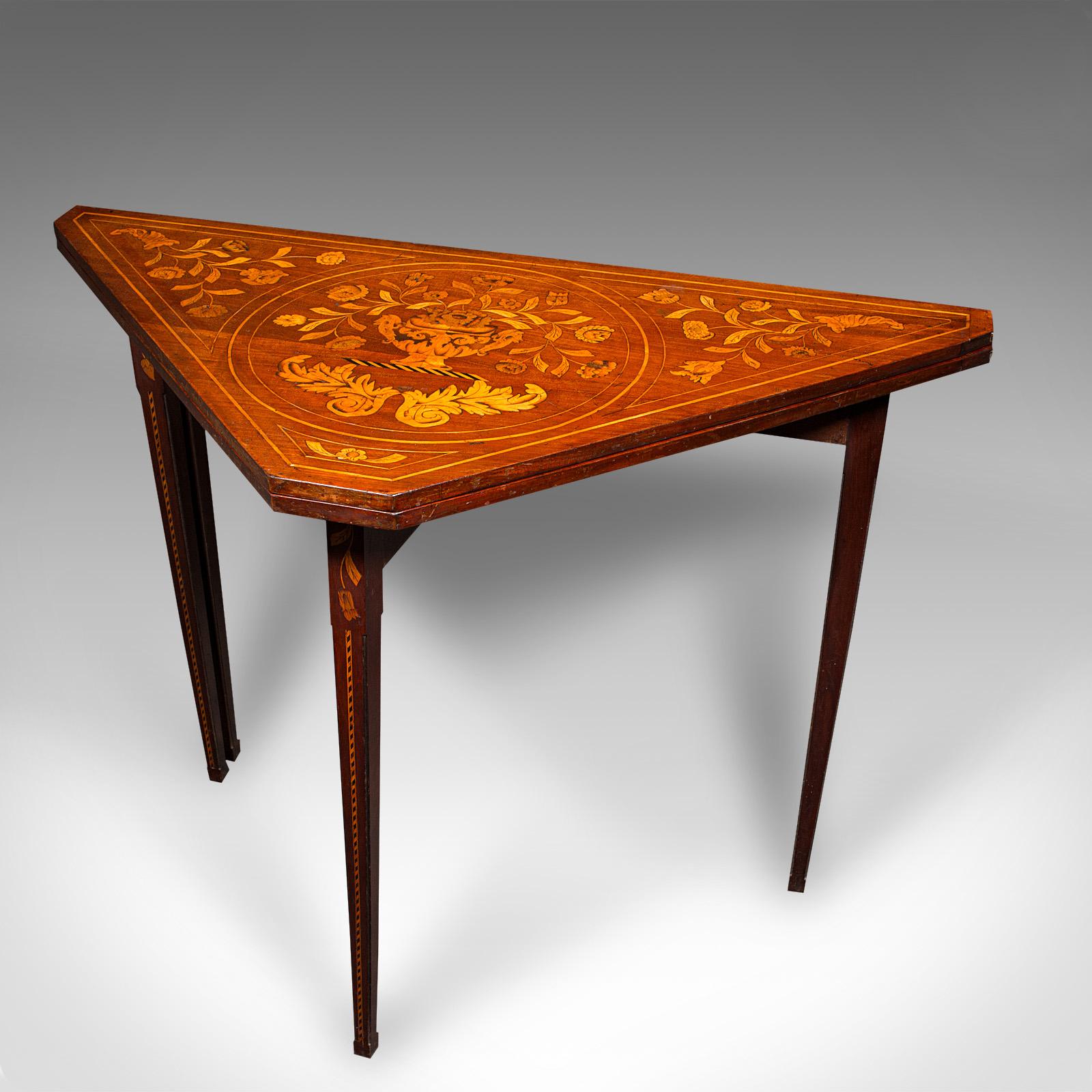 Antique Flower Display Table, Dutch, Inlaid, Console, Gate Leg, Georgian, 1780 In Good Condition For Sale In Hele, Devon, GB