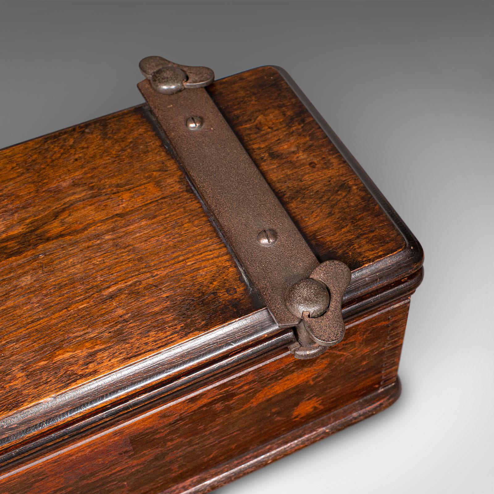 Antique Flower Press Box, English, Beech, Cast Iron, Hobby Case, Edwardian, 1910 For Sale 5