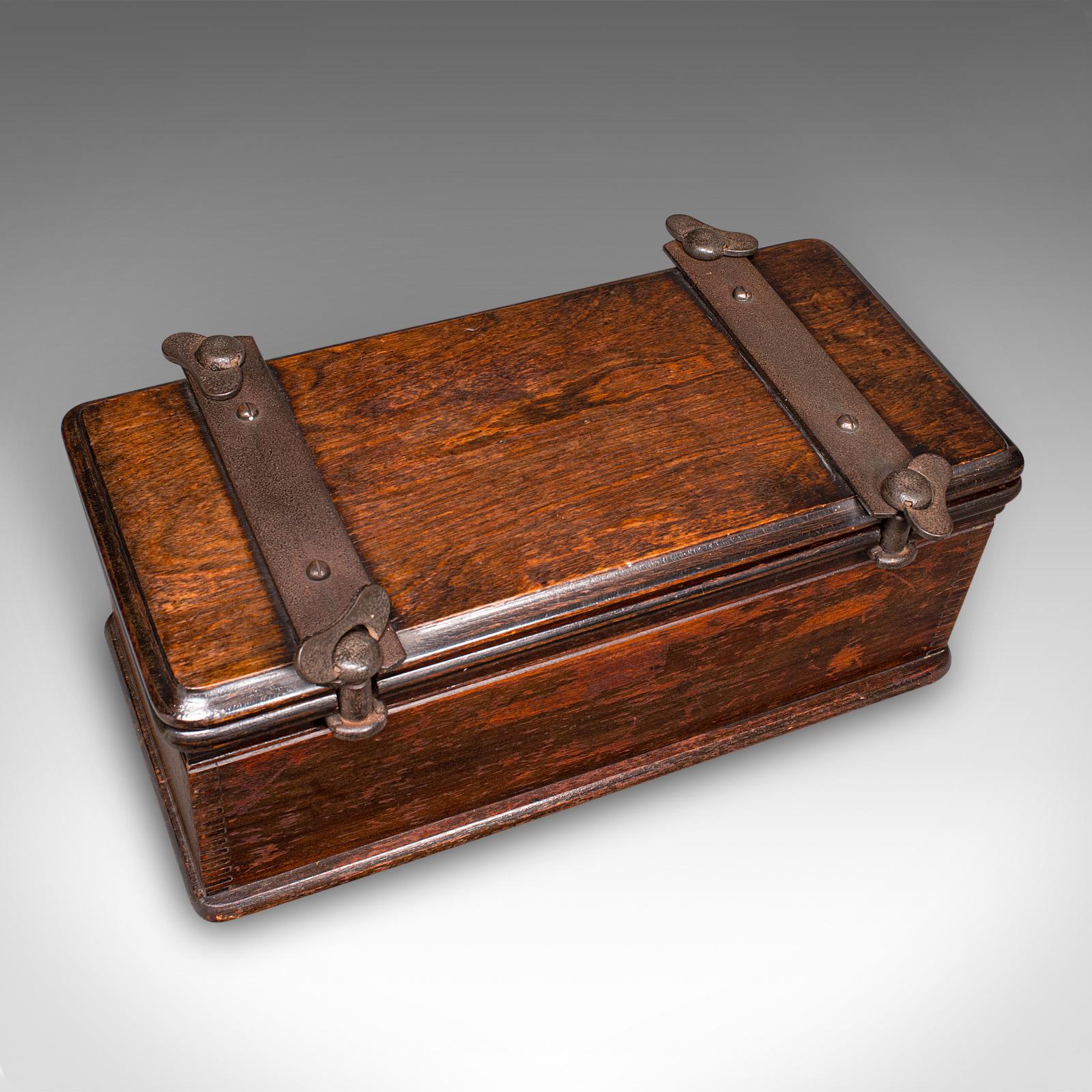 Antique Flower Press Box, English, Beech, Cast Iron, Hobby Case, Edwardian, 1910 For Sale 3