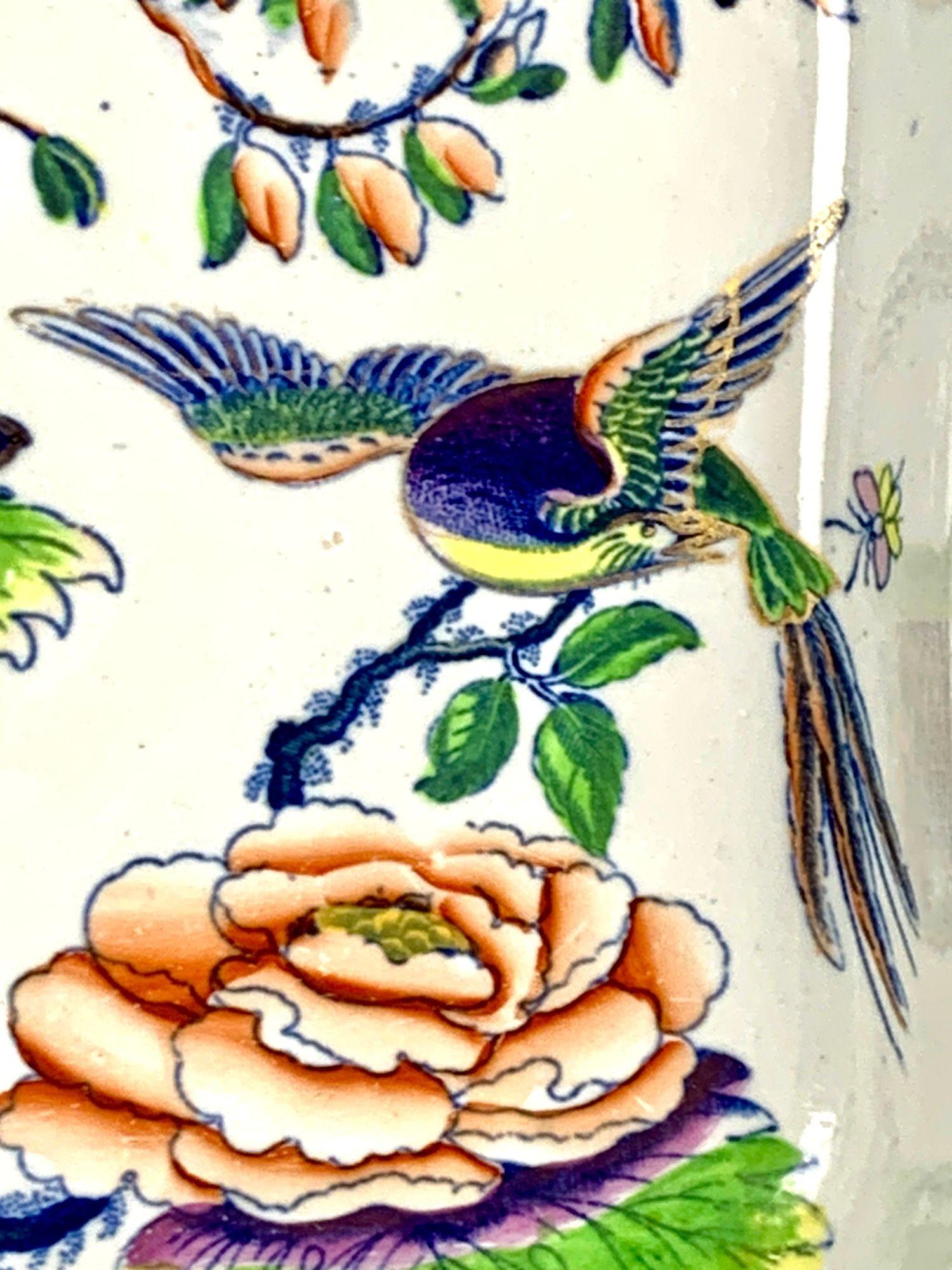 Antique Flying Bird Pattern Dish Davenport England Circa 1840 Inglés