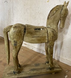 Antique Fold Art Horse Sculpture