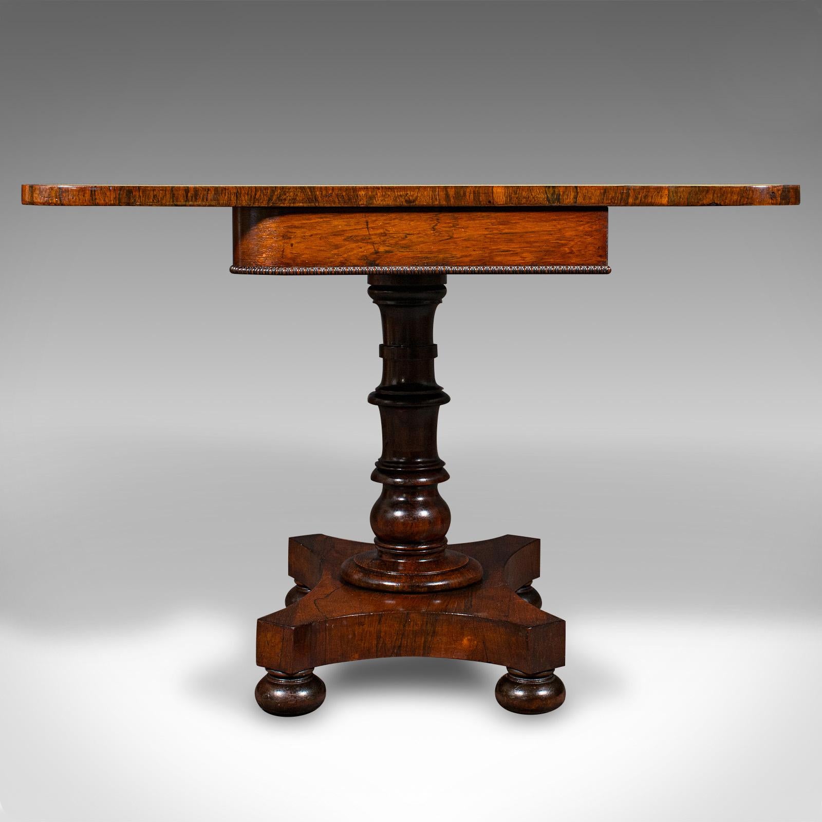 Antique Fold Over Card Table, English, Extending, Games, Console, Regency, 1820 1