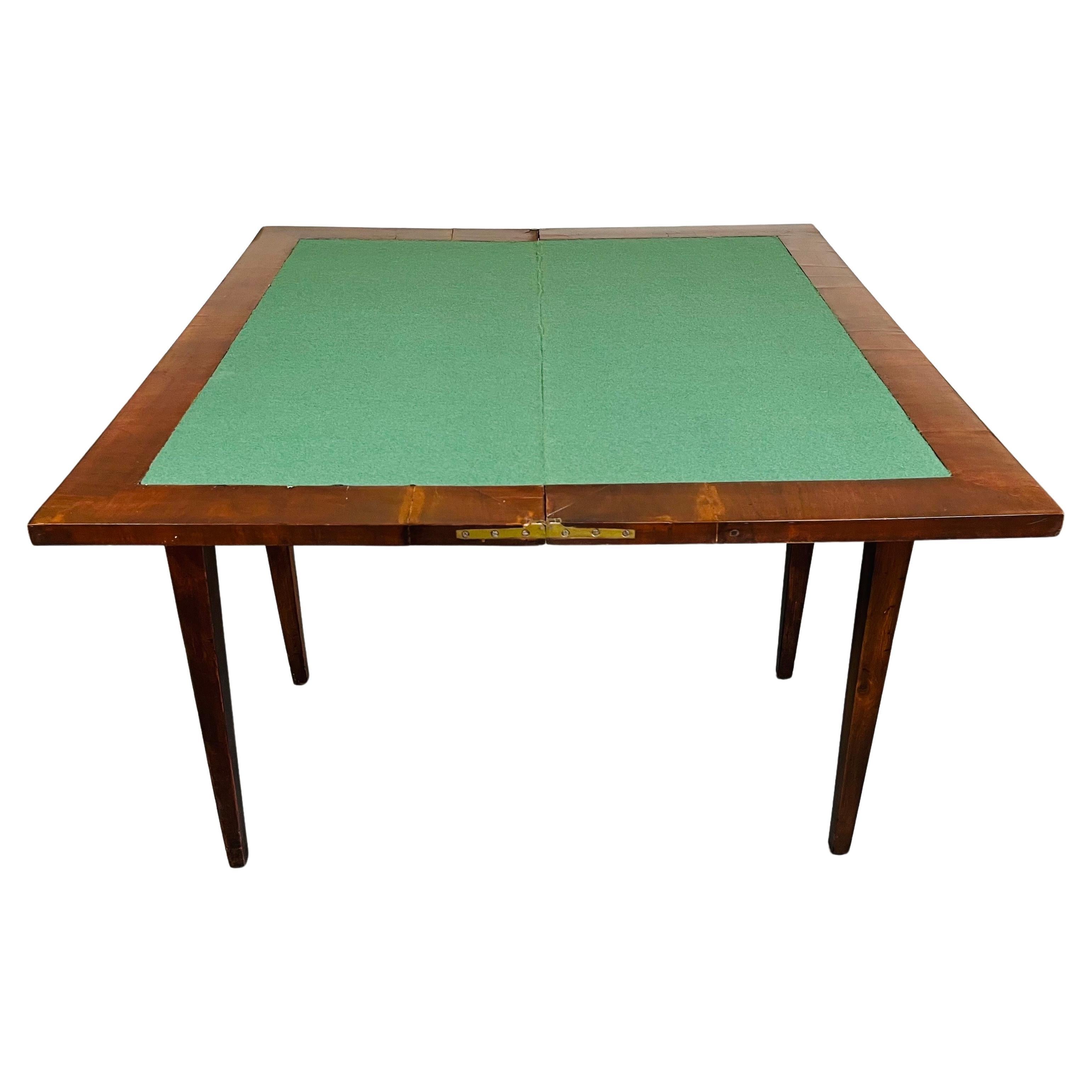 Antique Fold Over English Mahogany Card Table Circa 1910 For Sale