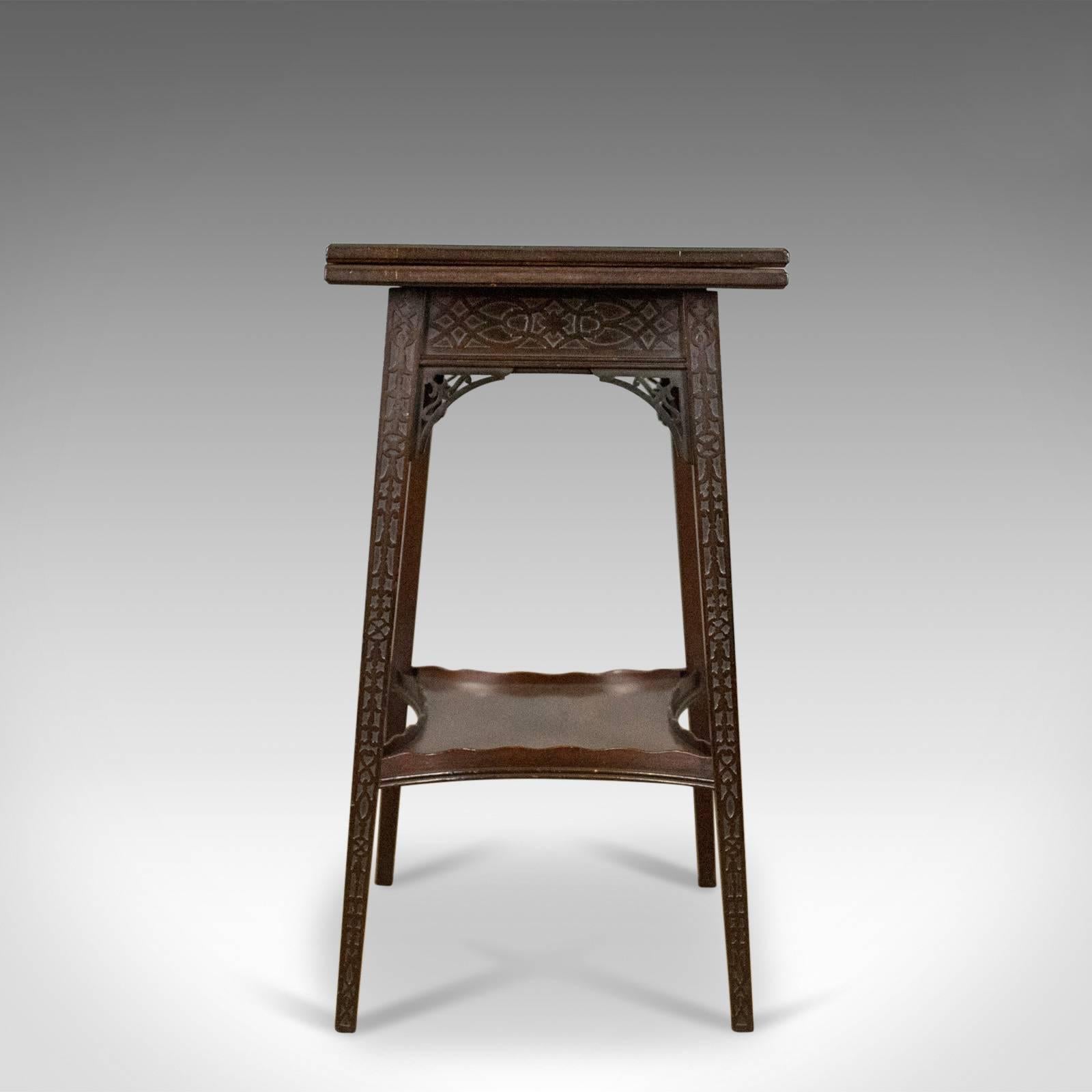 Antigua mesa de juegos plegable, inglesa, Edwards & Roberts, Londres, hacia 1880 Victoriano en venta