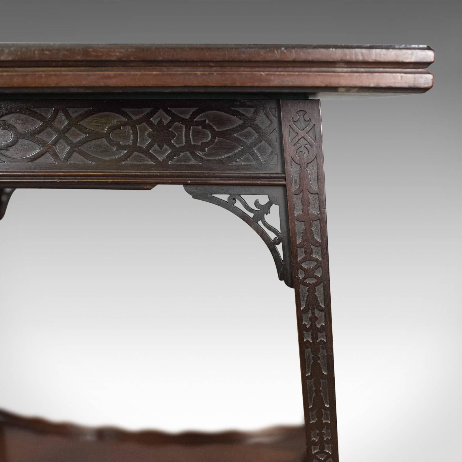 Mahogany Antique Fold-Over Games Table, English, Edwards & Roberts, London, circa 1880 For Sale