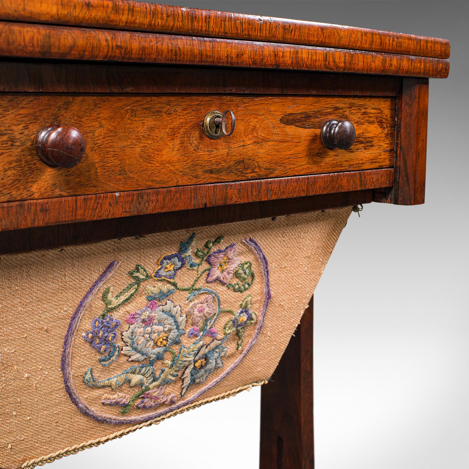 Antiker klappbarer Spieltisch, englisch, Palisander, Schach, Karten, Regency, um 1820 im Angebot 4