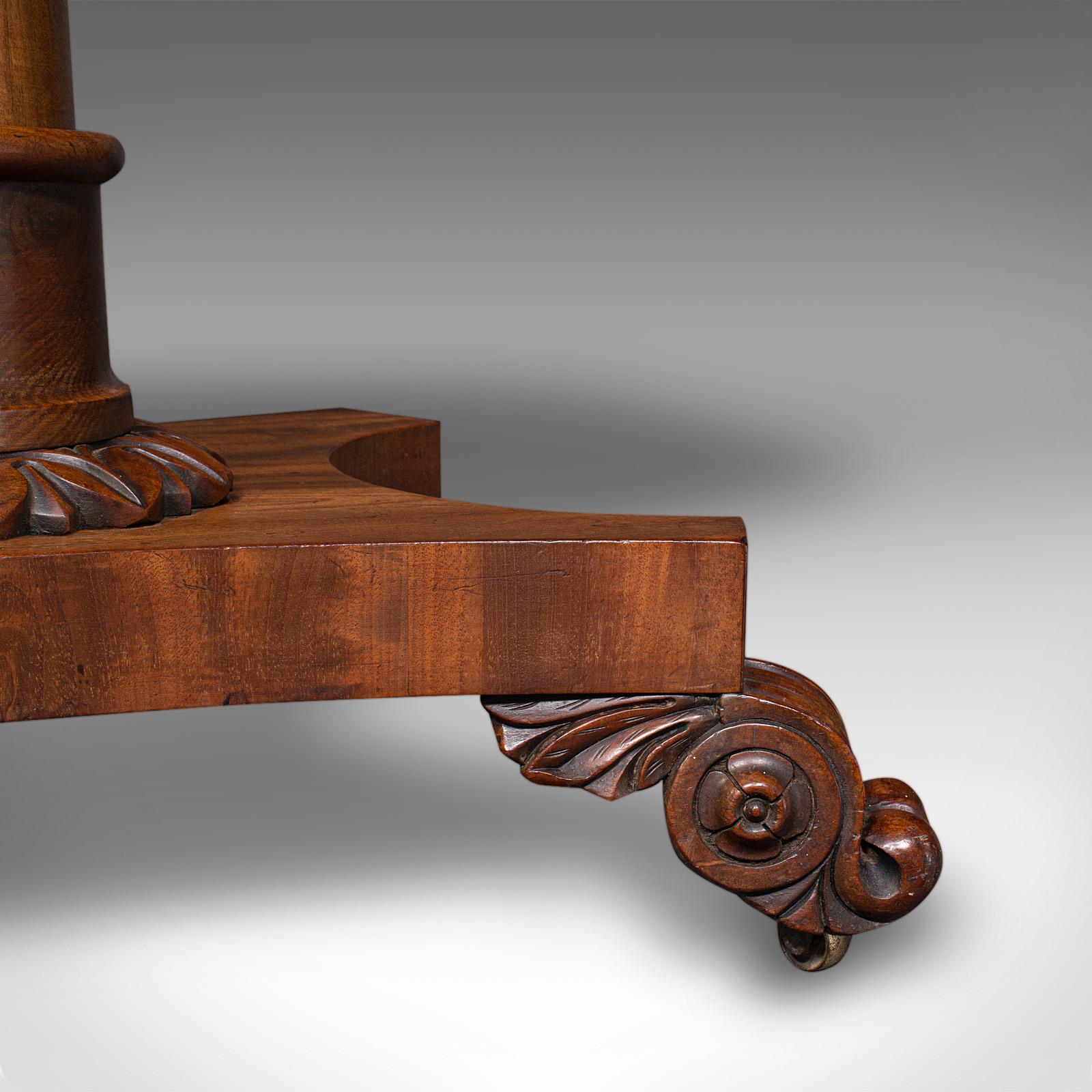 Antique Fold Over Parlour Card Table, English, Games, Side, William IV, C.1835 For Sale 6