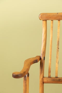 Antique Folding Bench with Injiri Organic Cotton Upholstery