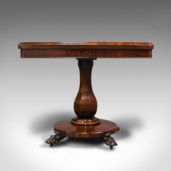 Antique Folding Card Table, Games, Bridge, Newly Restored, Victorian