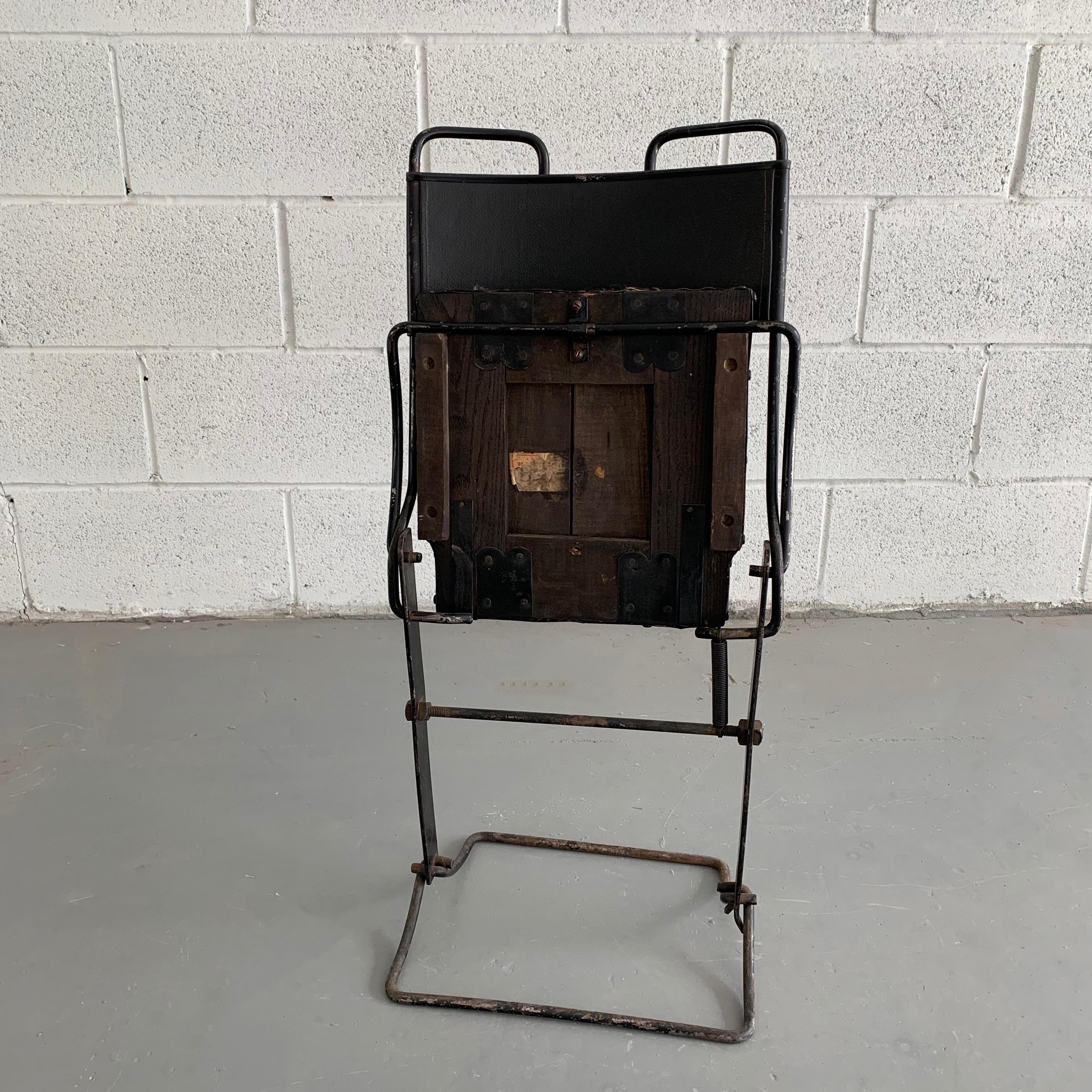 Industrial Antique Folding Children's Buggy Chair For Sale