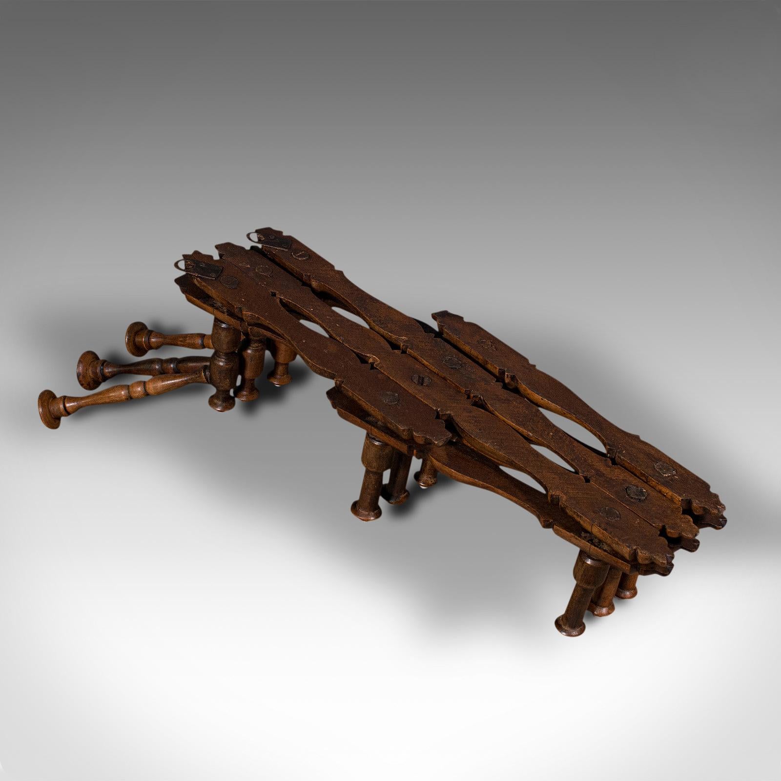 Antique Folding Coat Rack, Scottish, Beech, Hallway, Wall, Hat, Edwardian, 1910 5