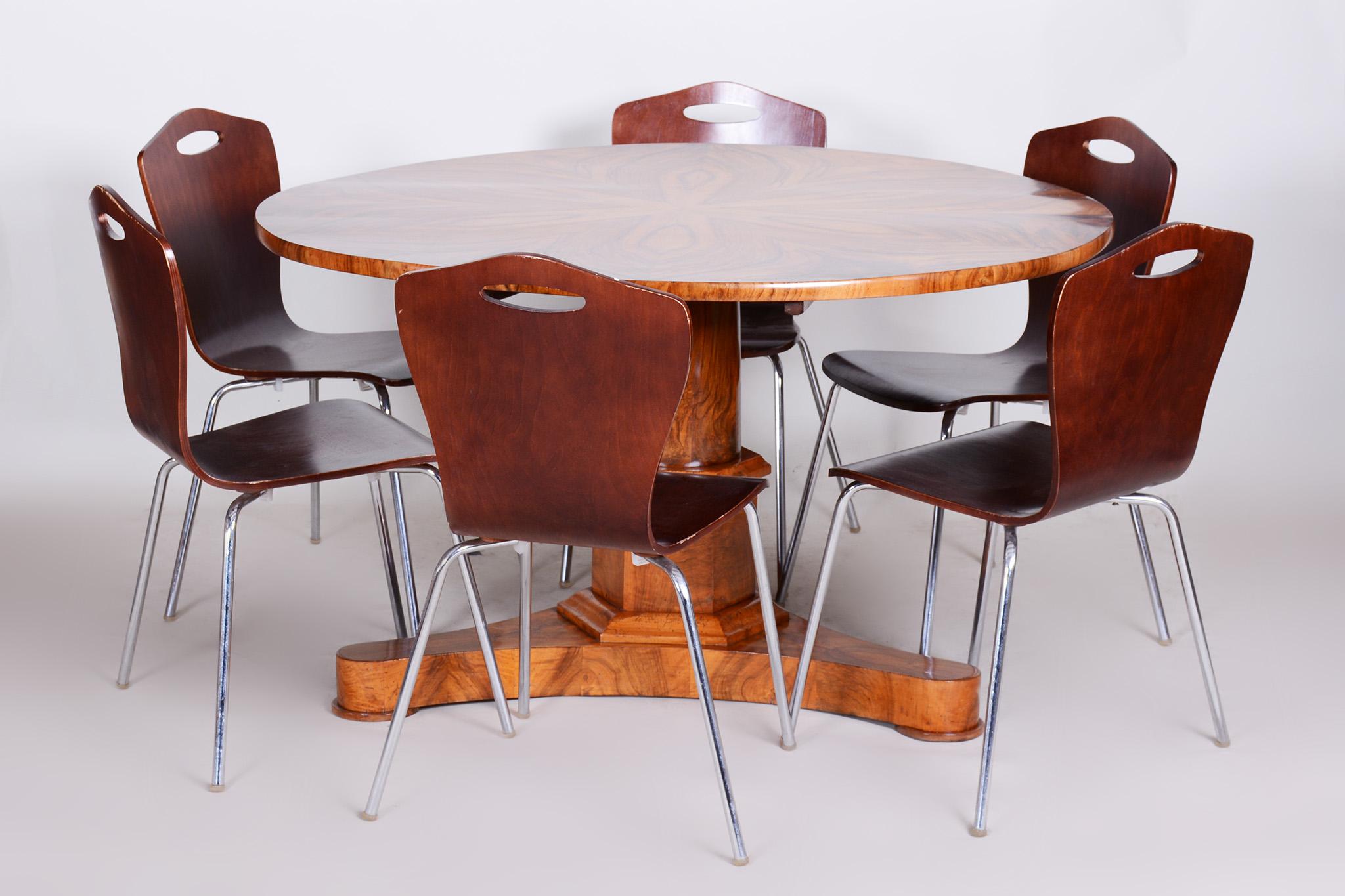 Antique Folding Dining Table, Made in the 19th Century in Czechia. Restored 7