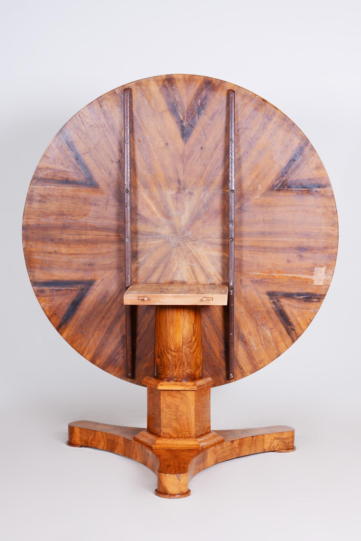 Antique Folding Dining Table, Made in the 19th Century in Czechia. Restored 1