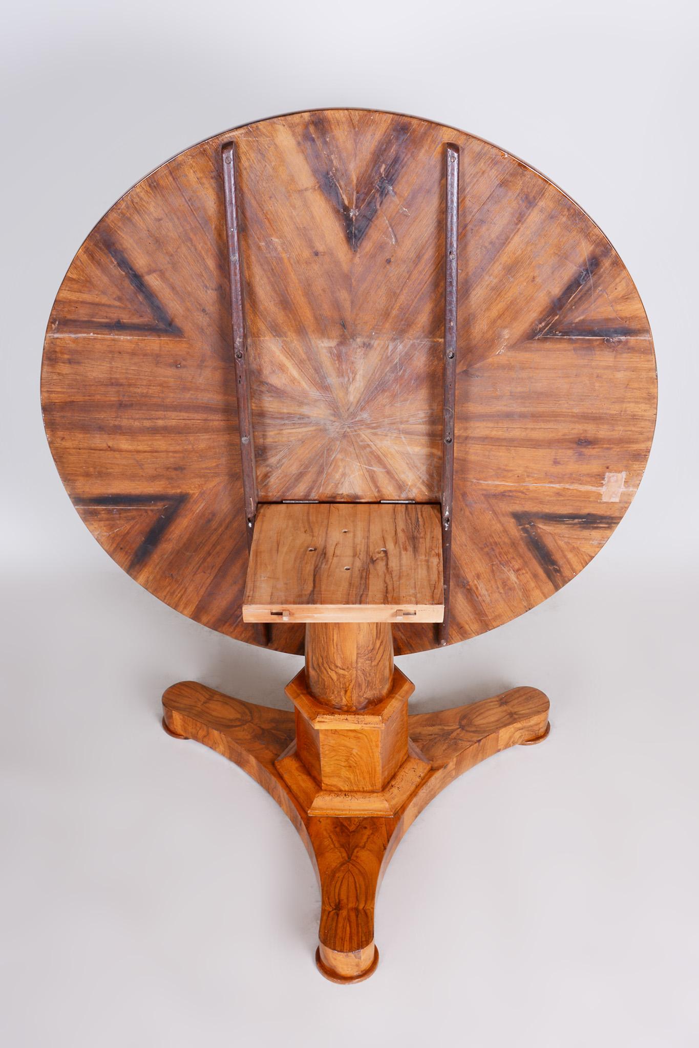 Antique Folding Dining Table, Made in the 19th Century in Czechia. Restored 2