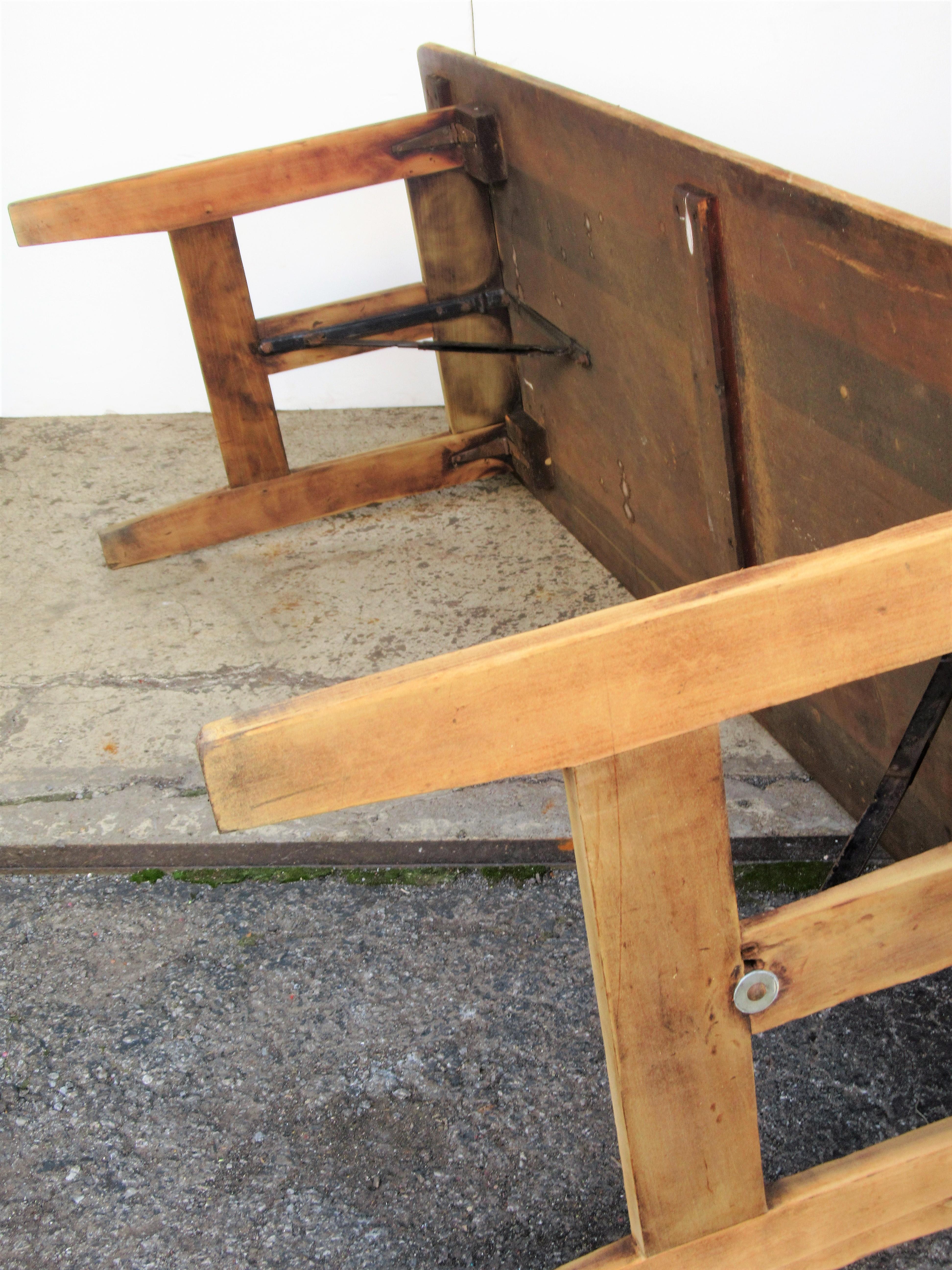 Steel Antique Folding Farm Banquet Table