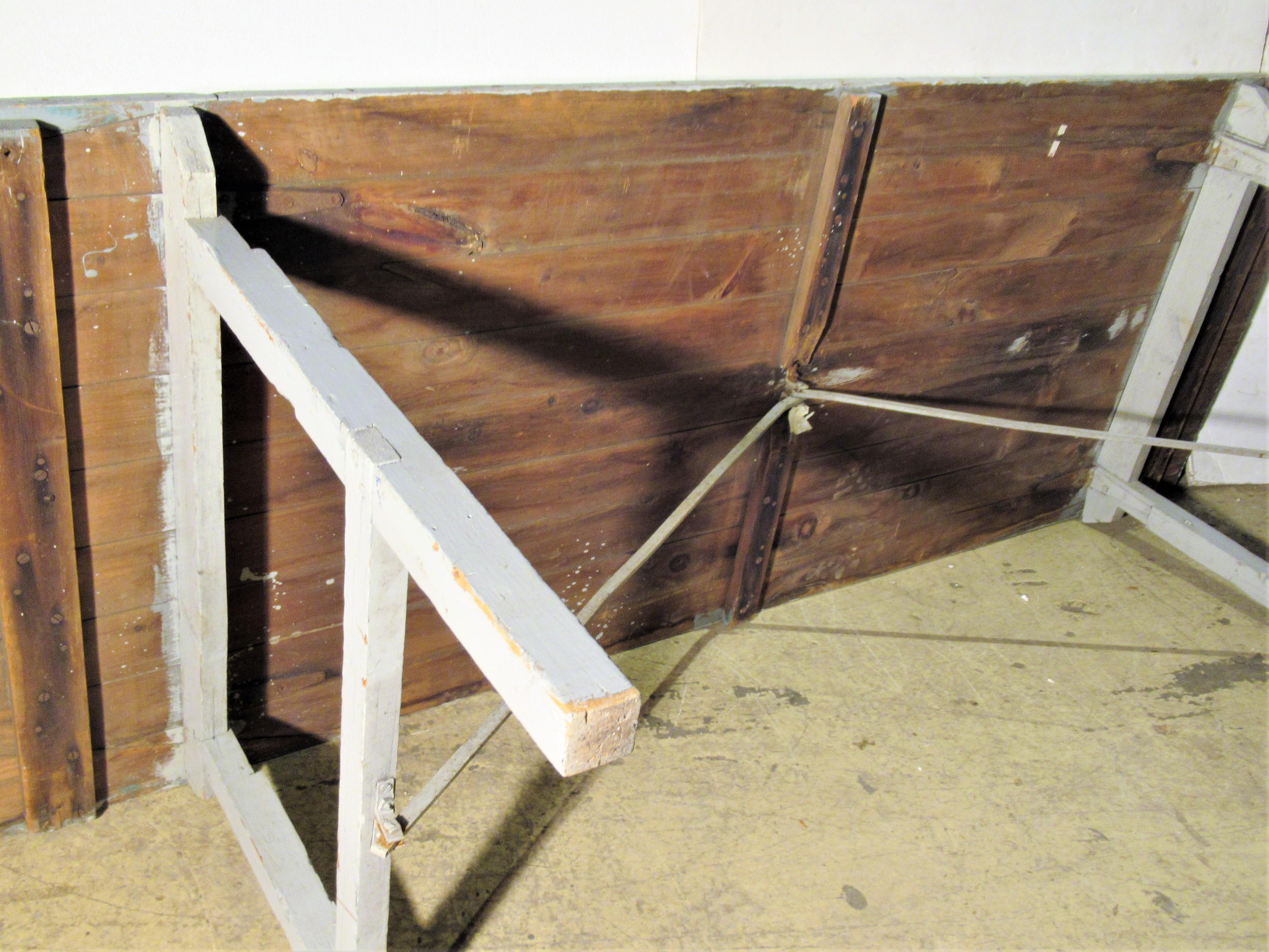 Metal Antique Folding Leg Rustic Farm Table