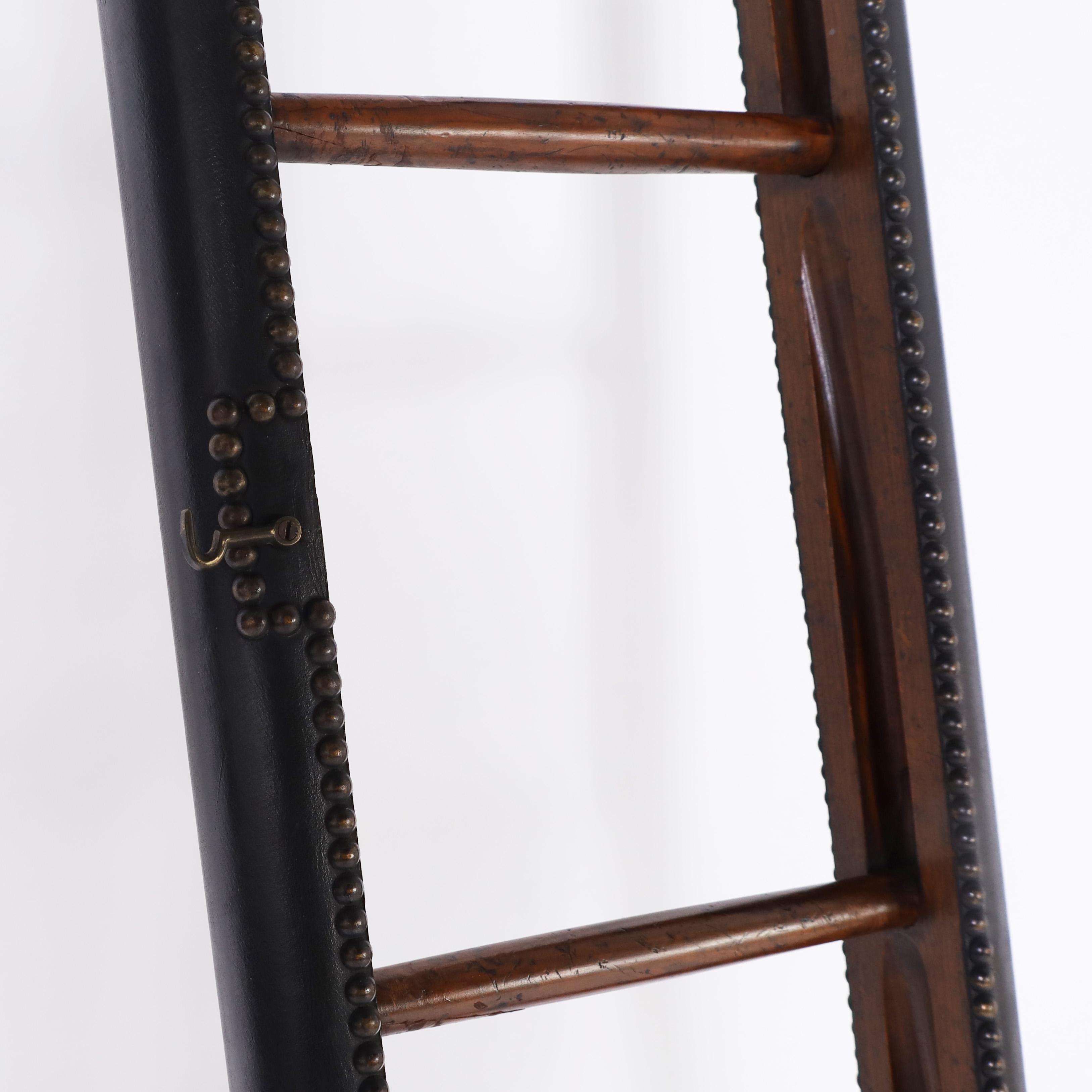Victorian Antique Decorative Folding Library Ladder For Sale