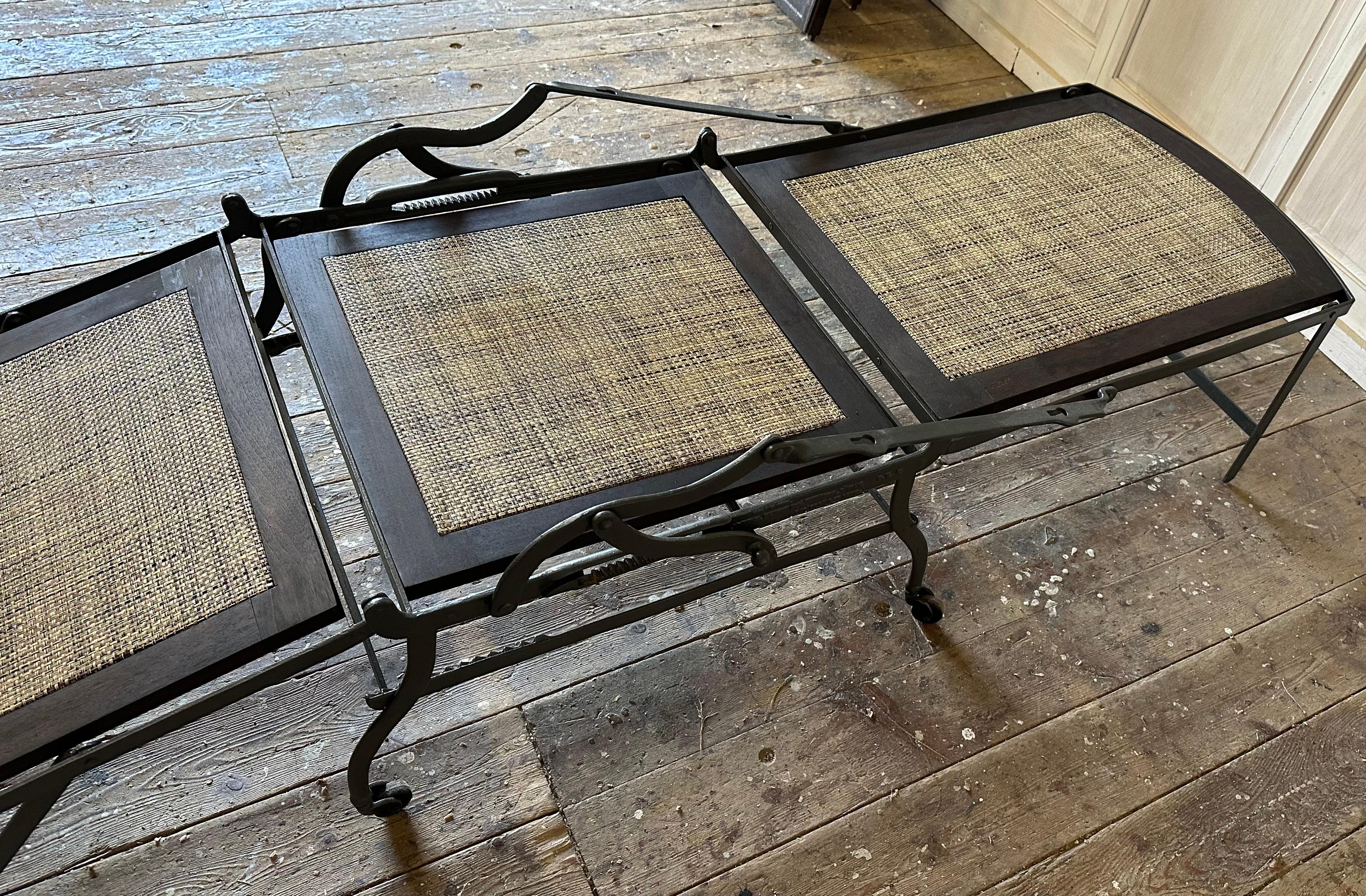 Antique Folding Lounging Deck Chair For Sale 7