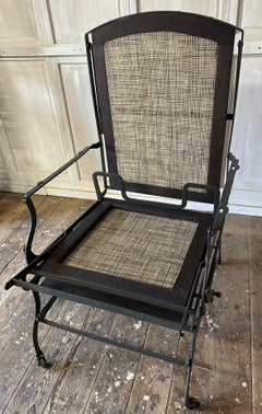 Antique Folding Lounging Deck Chair