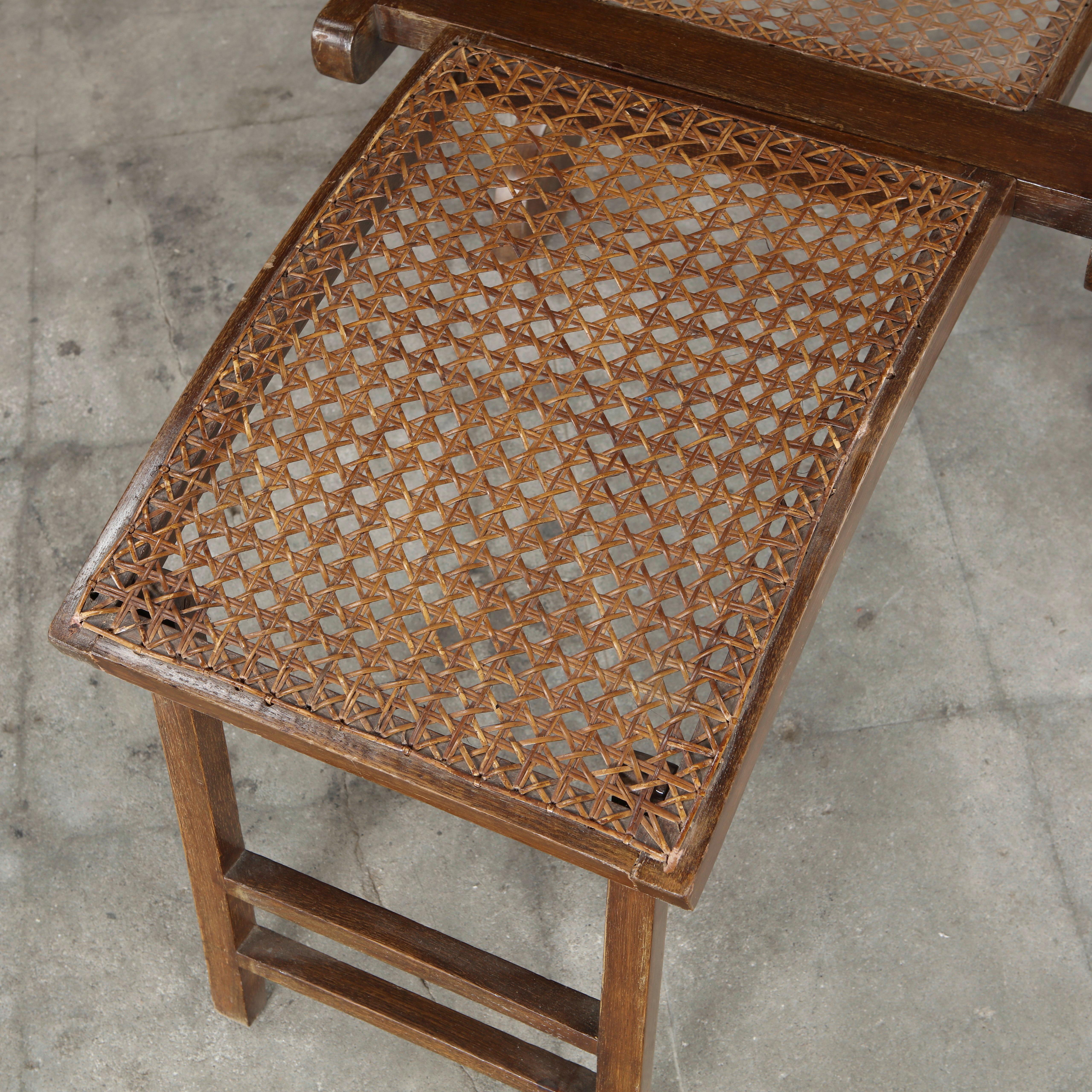 Antique Folding Luxury Wood Steamer Deck Chair, 1890s im Angebot 4