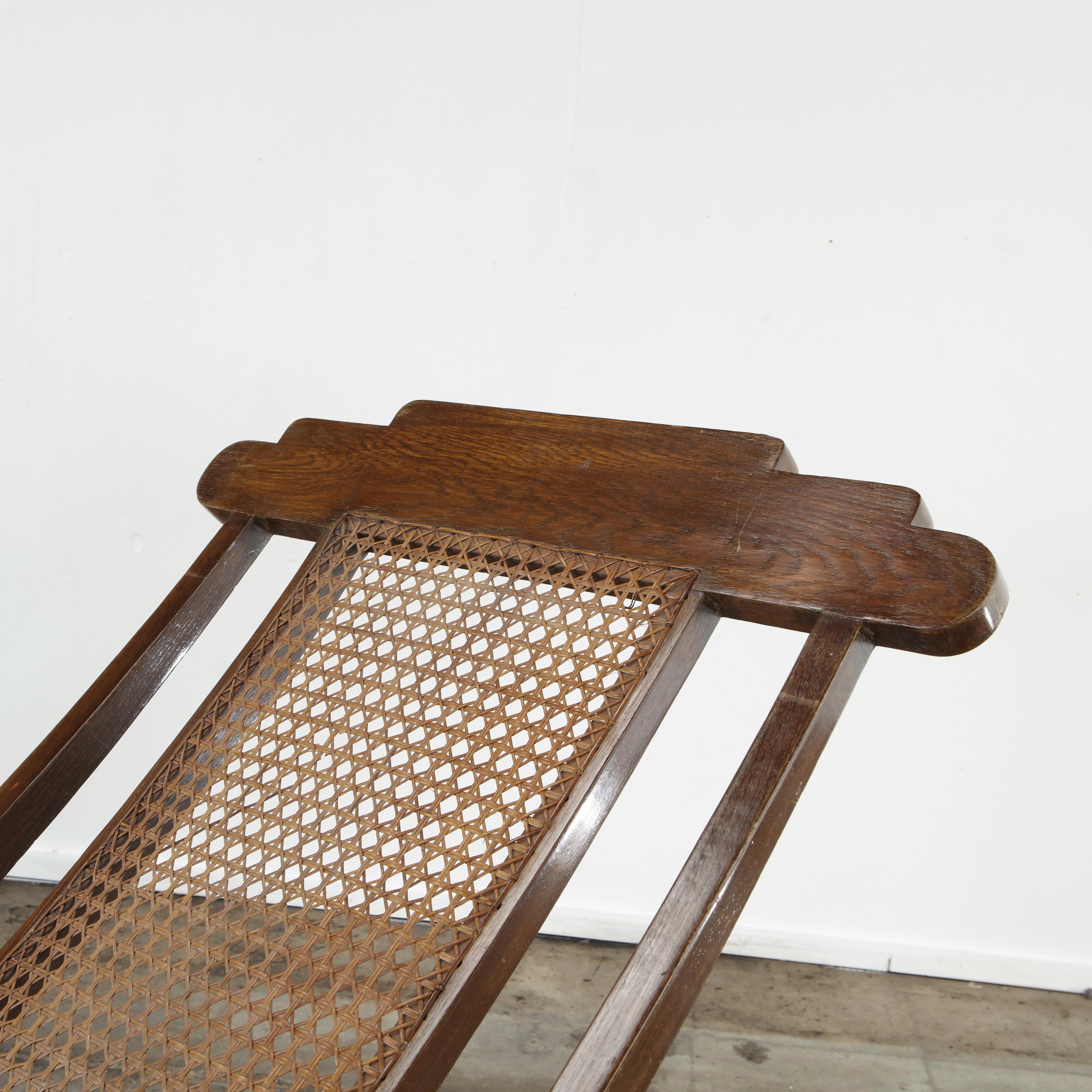 Antique Folding Luxury Wood Steamer Deck Chair, 1890s im Angebot 6