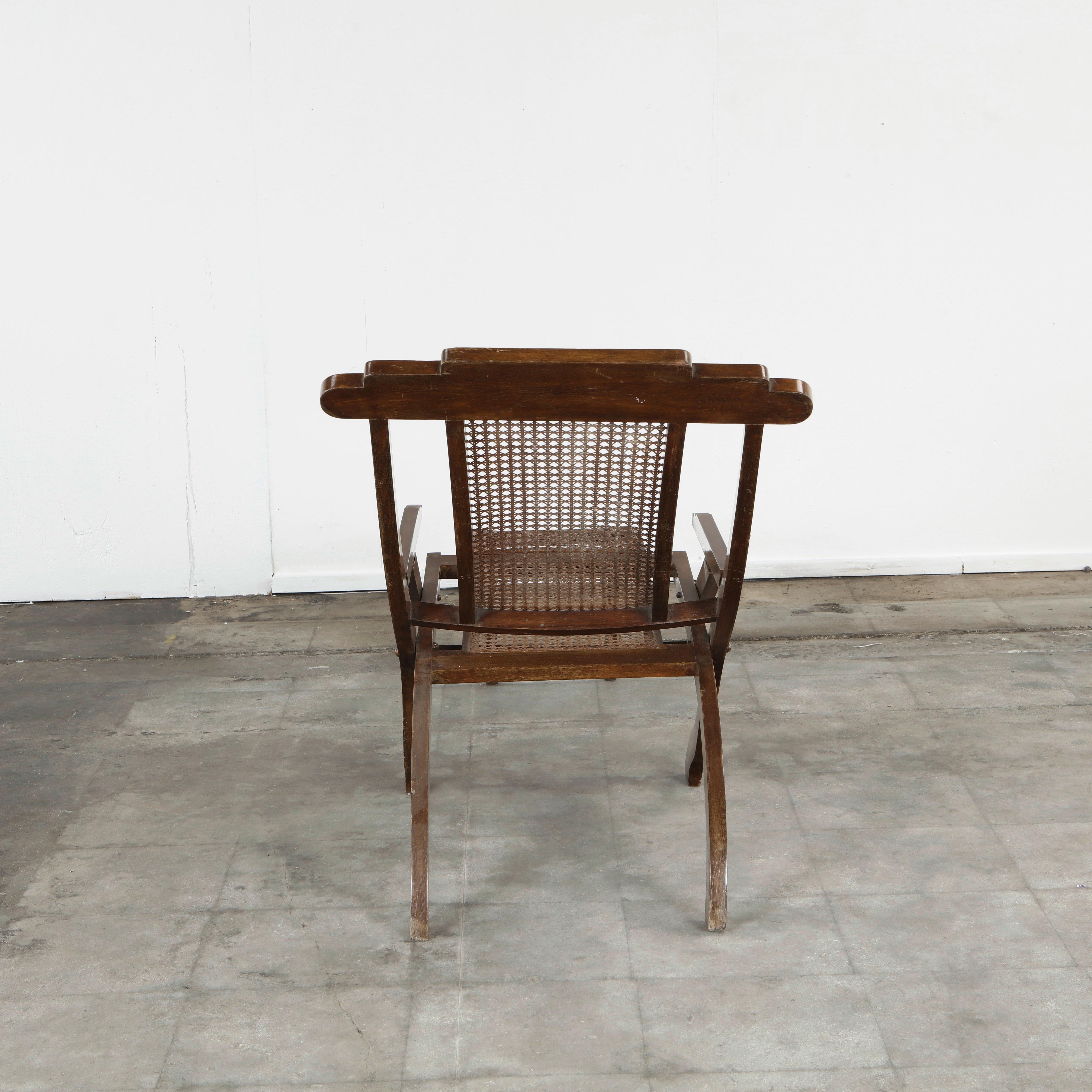 Antique Folding Luxury Wood Steamer Deck Chair, 1890s (Spätes 19. Jahrhundert) im Angebot