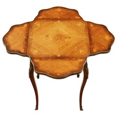 Antique Folding Marquetry Centre Table