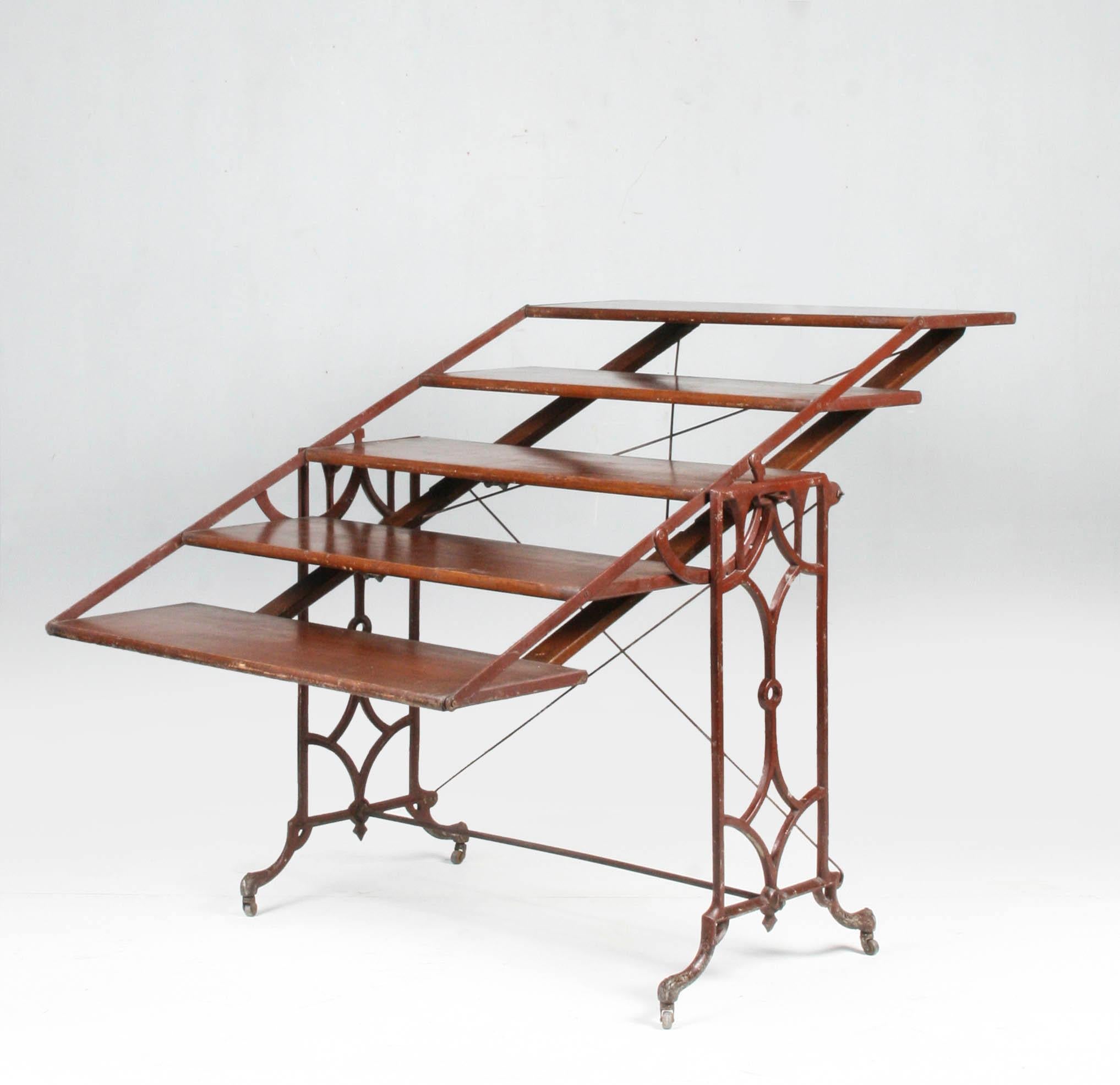 foldable shelf table