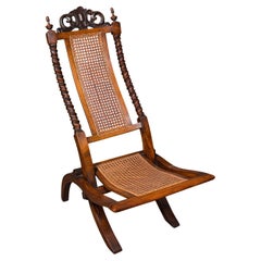 Silla Vapor Plegable Antigua, Inglesa, Bergère, Asiento Campaña, Victoriana