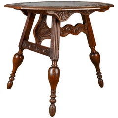 Table pliante ancienne:: hollandaise:: Frise:: chêne:: bateaux:: taverne:: campagne circa 1880