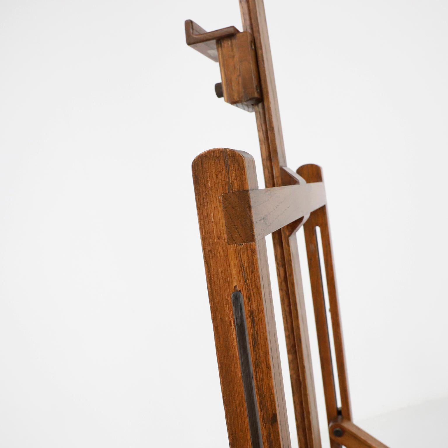 Industriel Chevalet de table pliant ancien en Oak Oak en vente