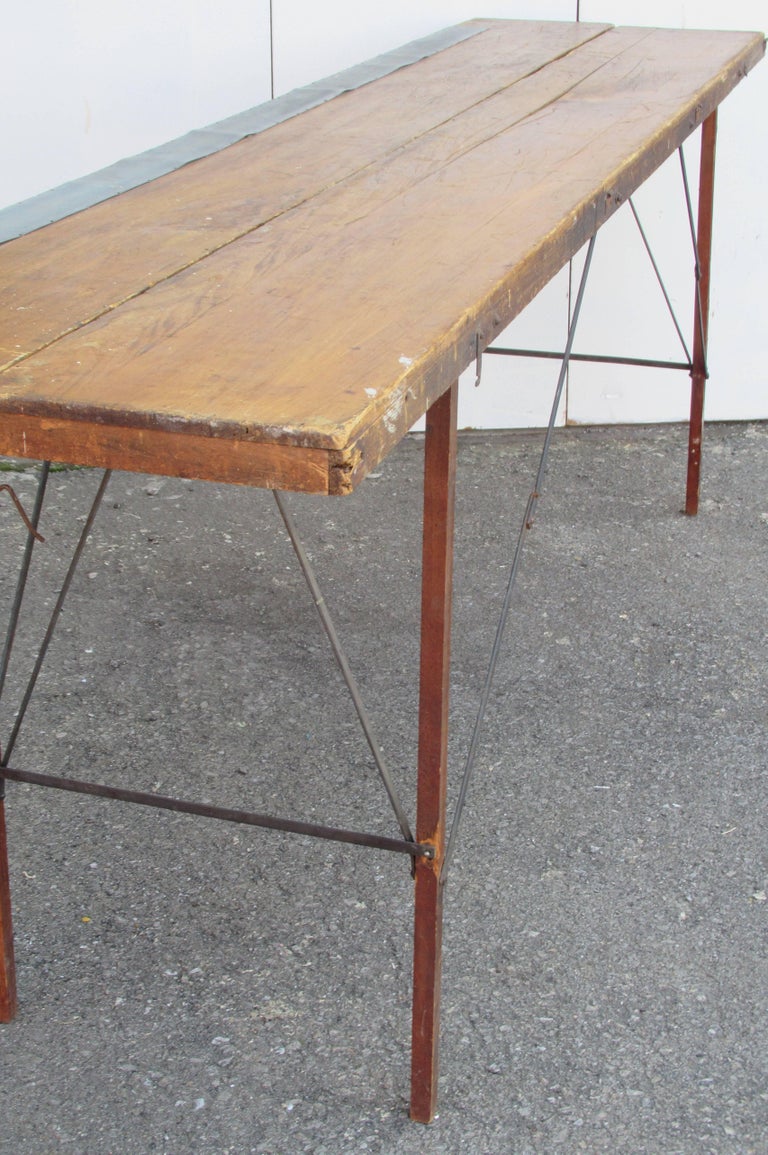Antique Folding Wallpaper Hangers Table For Sale at 1stDibs