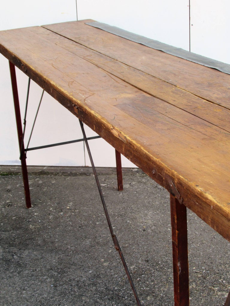 Antique Folding Wallpaper Hangers Table For Sale at 1stdibs