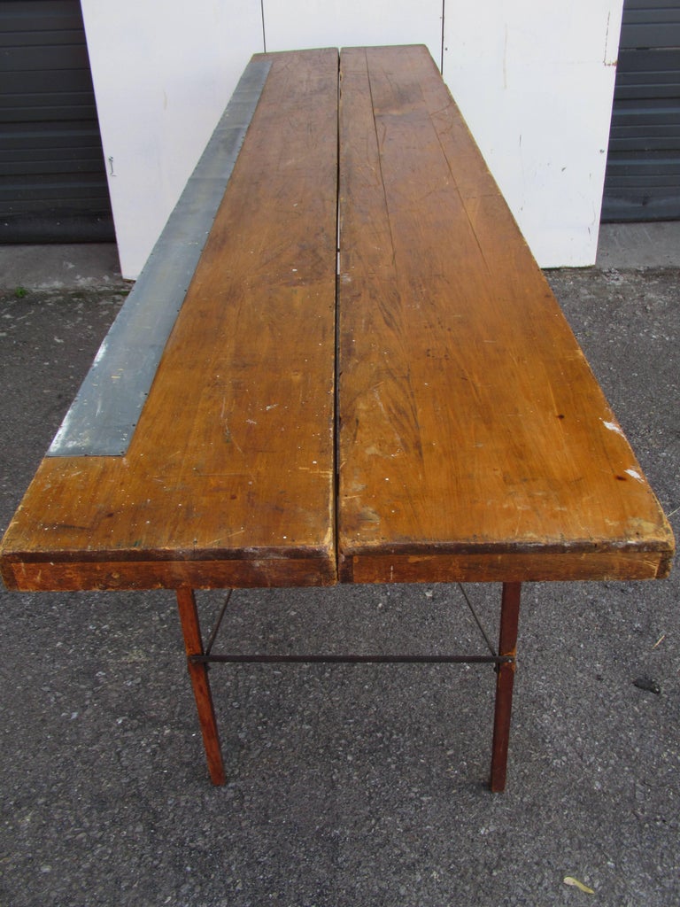 Antique Folding Wallpaper Hangers Table For Sale at 1stDibs
