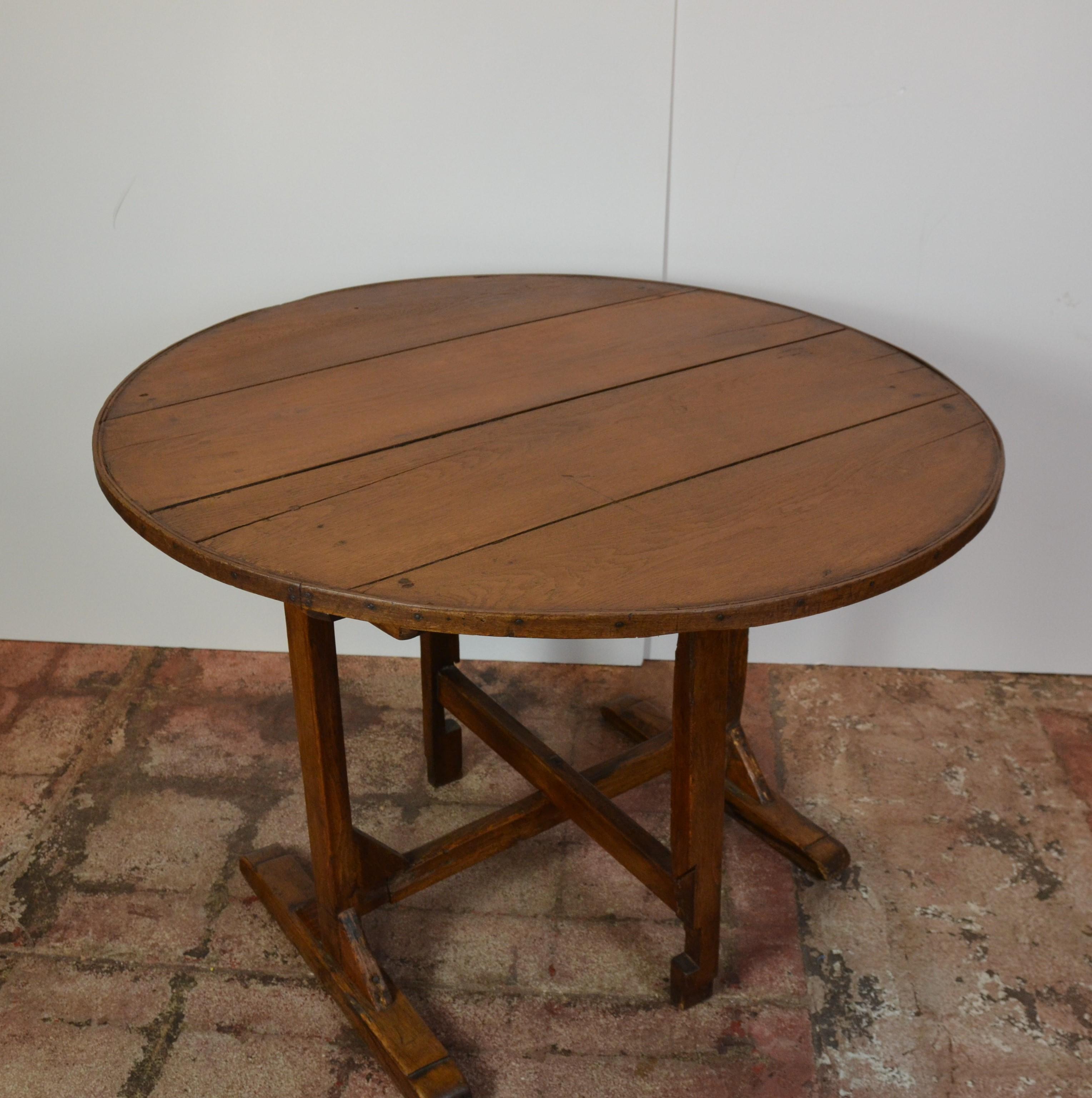 Country Antique Folding Wine Tasting Table