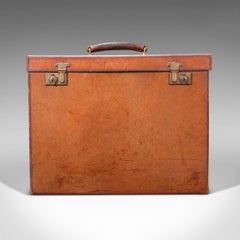Antique Folio Case, English, Leather, Record Producer's Attache Briefcase, 1920